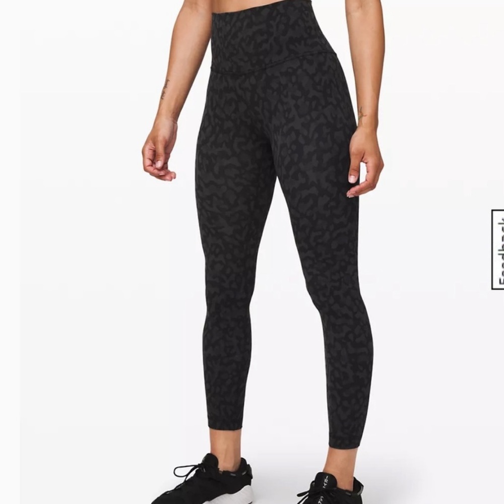 lululemon Align High-Rise Pant 25” Black Cheetah Camo